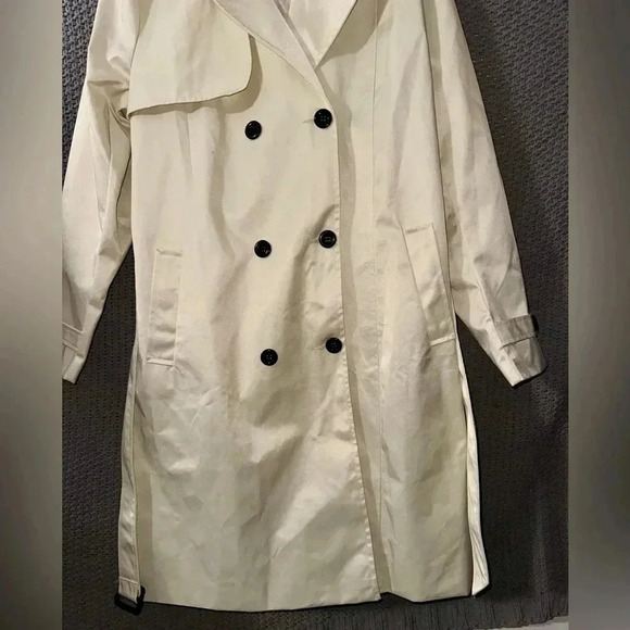 Garemcy Women's Long Waterproof Trench Coat Double Breasted Classic Lapel Belted - Picture 3 of 16